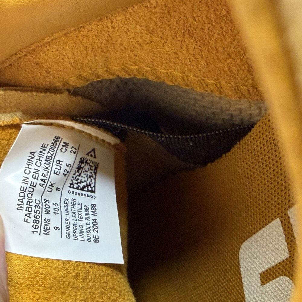 Converse Cons One Star Suede Sneaker Shoe Unisex Saffron Gold Men 9 Women 10.5 - Picture 13 of 13